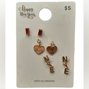 3 Pairs of Hypo-Allergenic Earrings